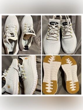 NWT Charly Men’s Athletic Knit Sneakers in Off-White